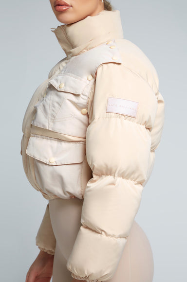 Kate Galliano Puffer jacket S/M W23/24 KG CROPPED PUFFER JACKET - LATTE