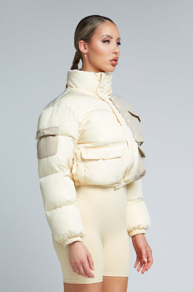 Kate Galliano Puffer jacket XS/S W23/24 KG CROPPED PUFFER JACKET - CREAM