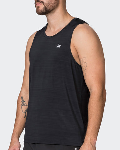 Muscle Nation Tank Tops MN Active Running Tank - Black