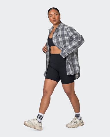Muscle Nation Tops Unisex Check Throw Over - Tornado Check