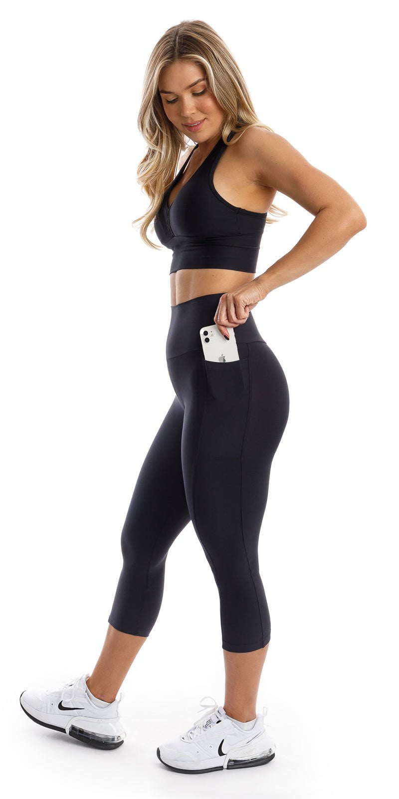 Carra Lee Active Tights Midnight Eco Capri Leggings with Pockets