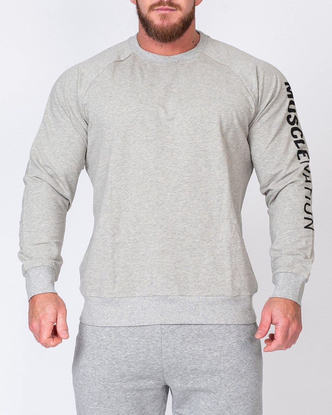 musclenation Mens Lightweight Long Sleeve - Grey