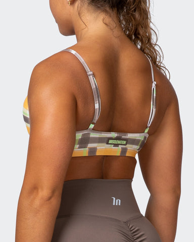 musclenation Sports Bra FUNCTION BRA Checked Out Print