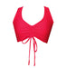 Red Scrunch front Sports Crop Top BK138R - Be Activewear