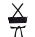 Black Cross Over Wrap Sports Crop Top - Be Activewear