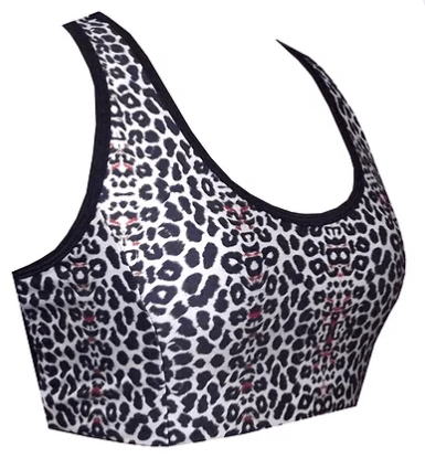 Leopard Print Sports Crop Top BK127 - Be Activewear