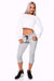 SHORTY CROP JUMPER- WHITE - Be Activewear
