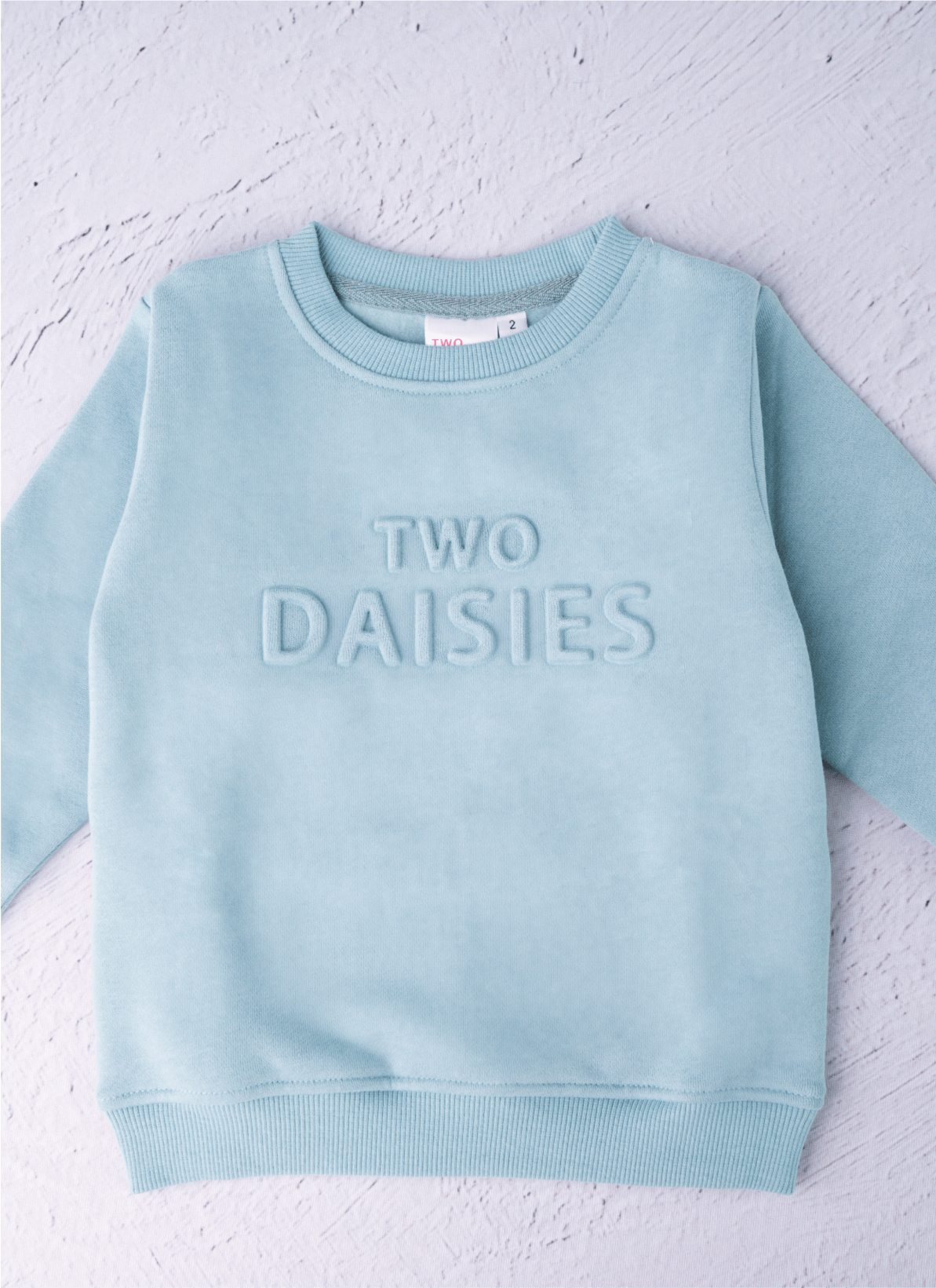 Two Daisies Sweater Embossed Kids Sweater Forest Green