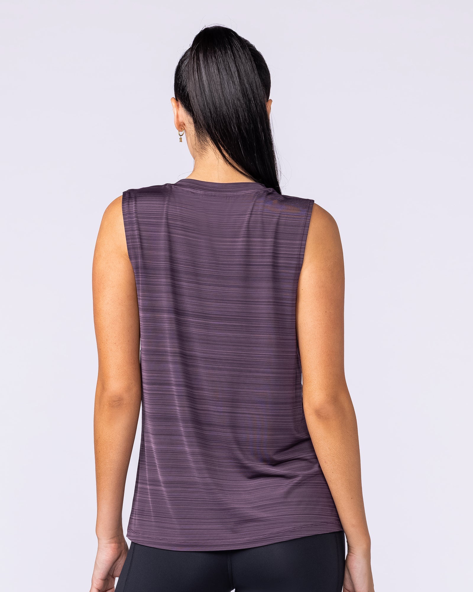 Active Drop Arm Training Tank Midnight Plum - Muscle Nation women's tank top, view 4