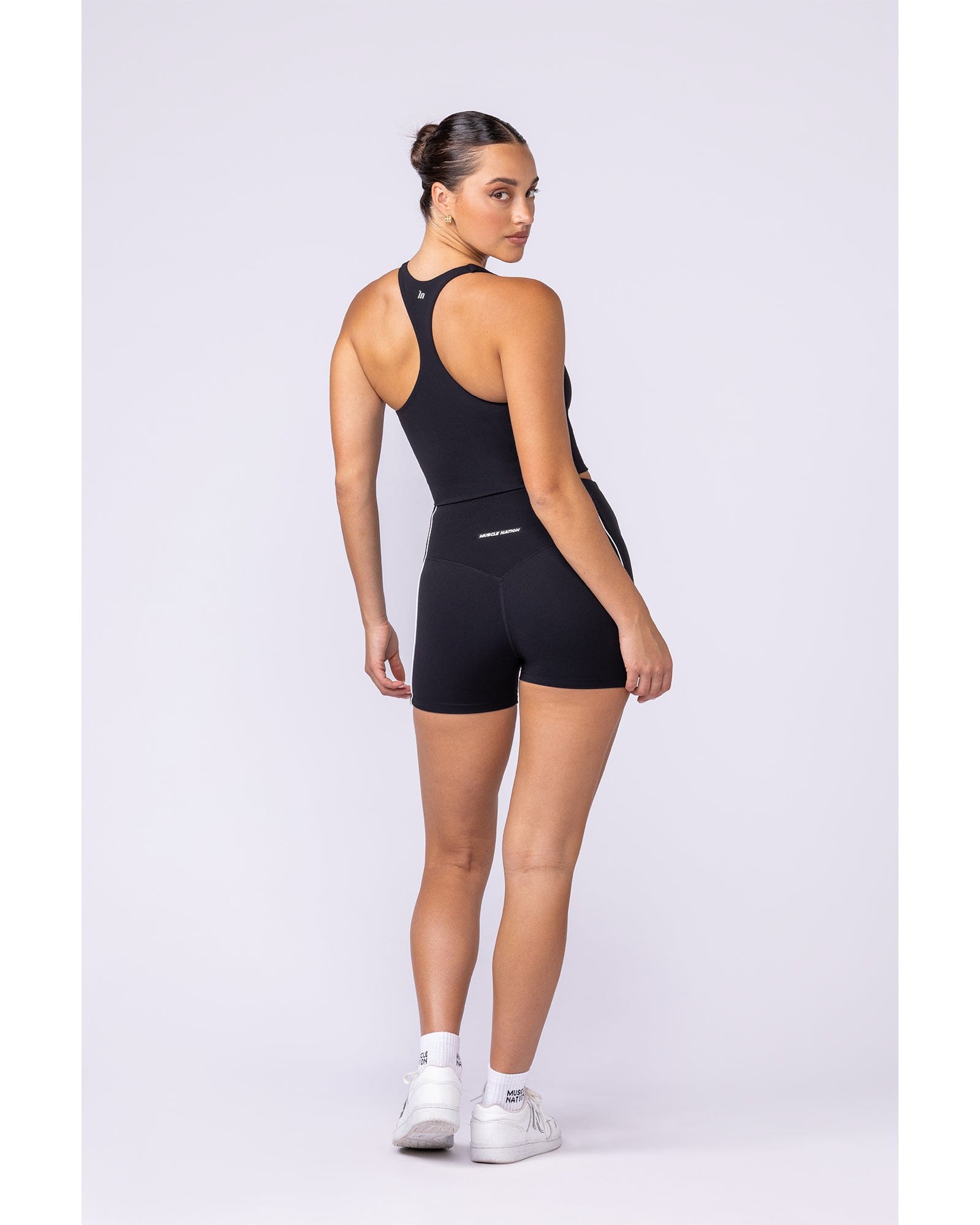Active Form Cropped Tank Black - Muscle Nation women's tank top, view 4