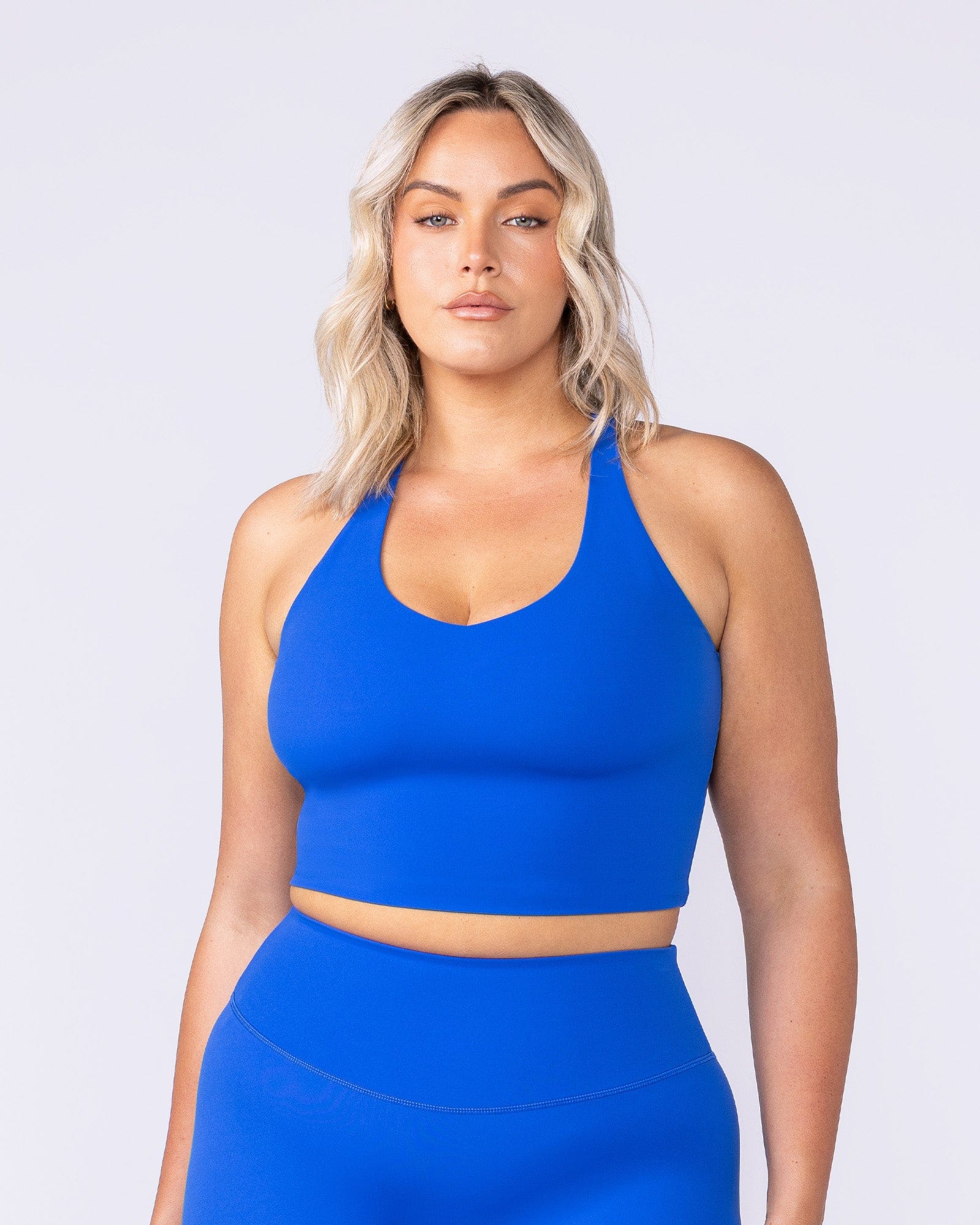 Active Form Cropped Tank Bondi Blue - Muscle Nation women's tank top