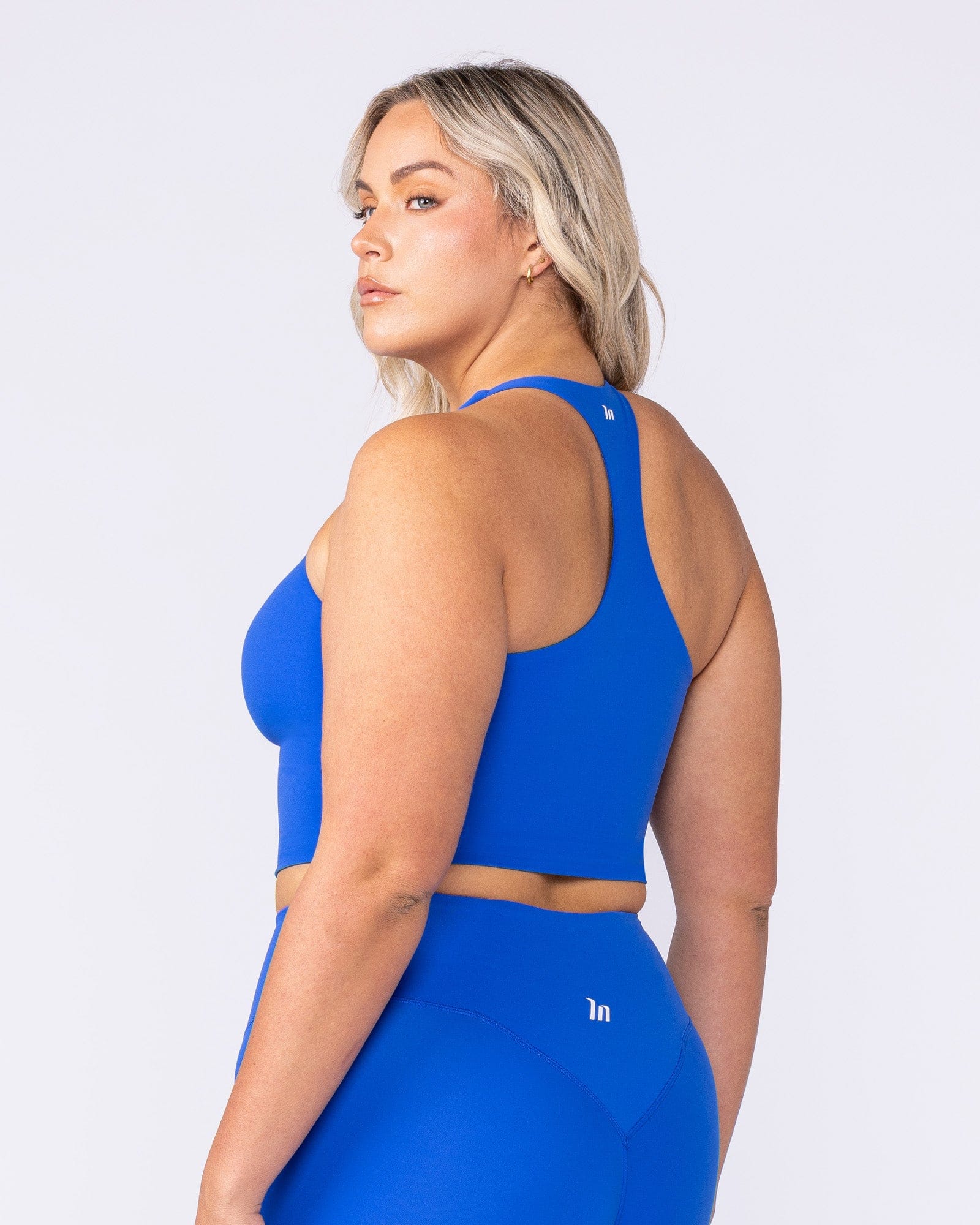 Active Form Cropped Tank Bondi Blue - Muscle Nation women's tank top, view 2