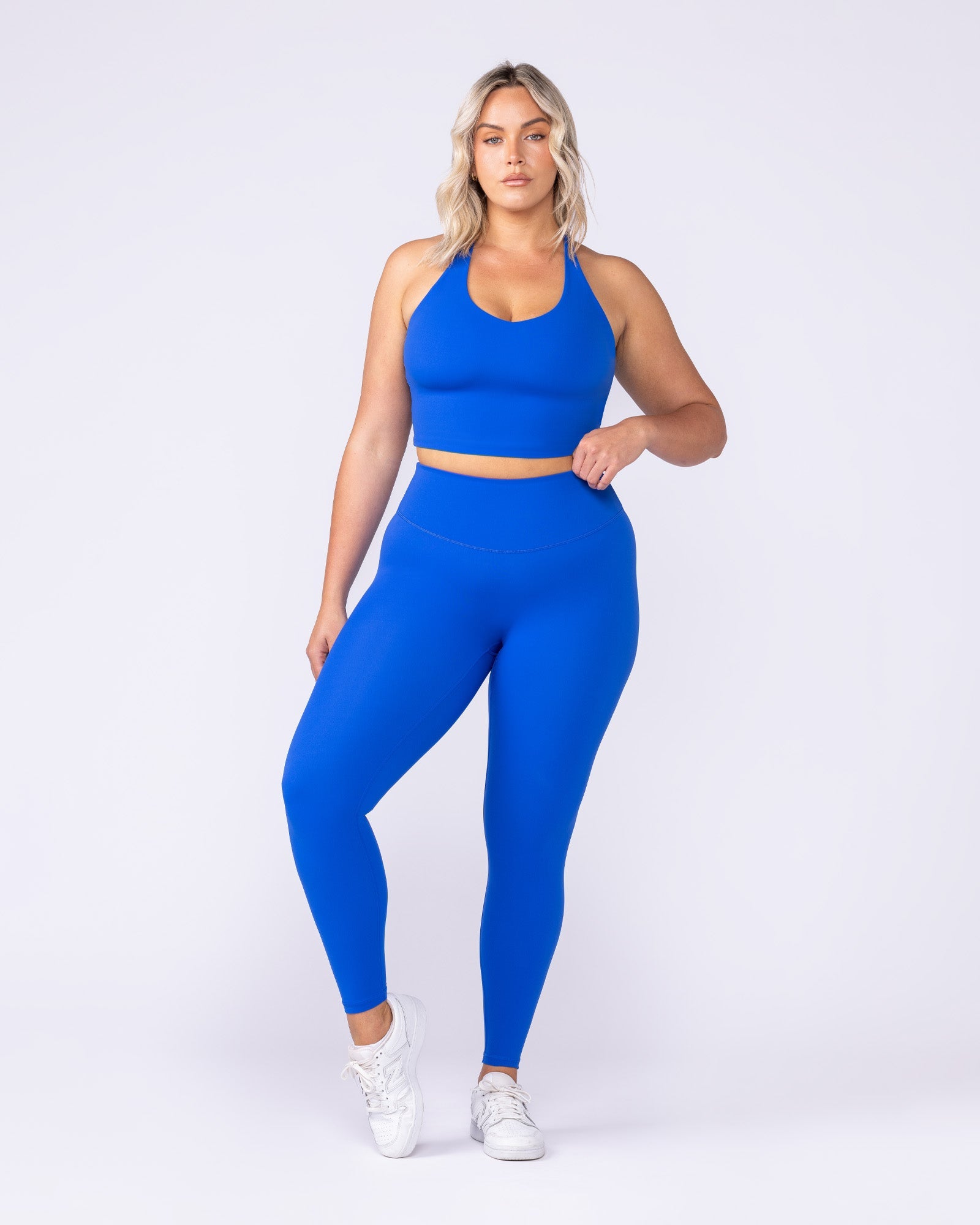 Active Form Cropped Tank Bondi Blue - Muscle Nation women's tank top, view 5