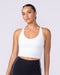 Active Form Cropped Tank White - Muscle Nation women's tank top