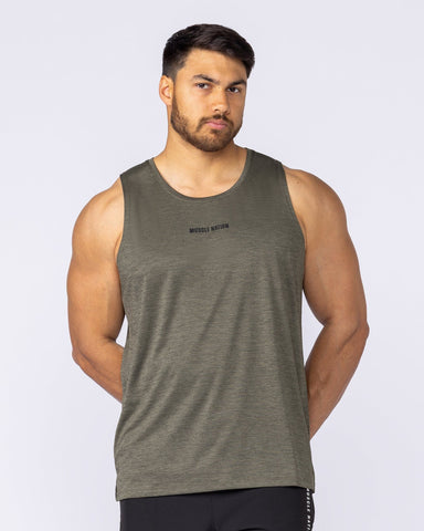 Muscle Nation Singlets & Tanks Aero Active Tank - Dark Khaki