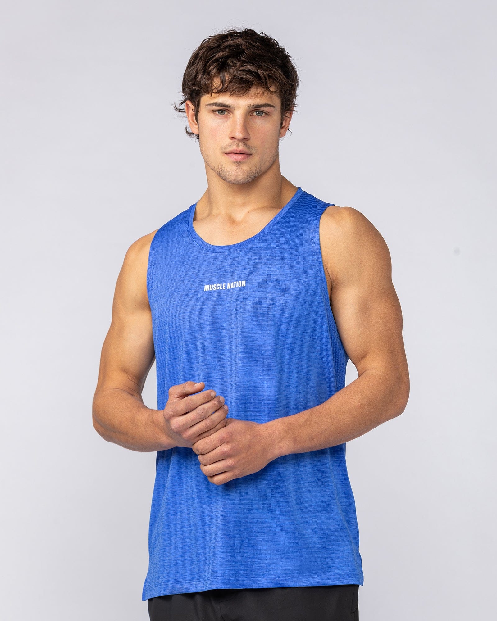 Aero Active Tank Power Blue - Muscle Nation men's muscle tank, view 2