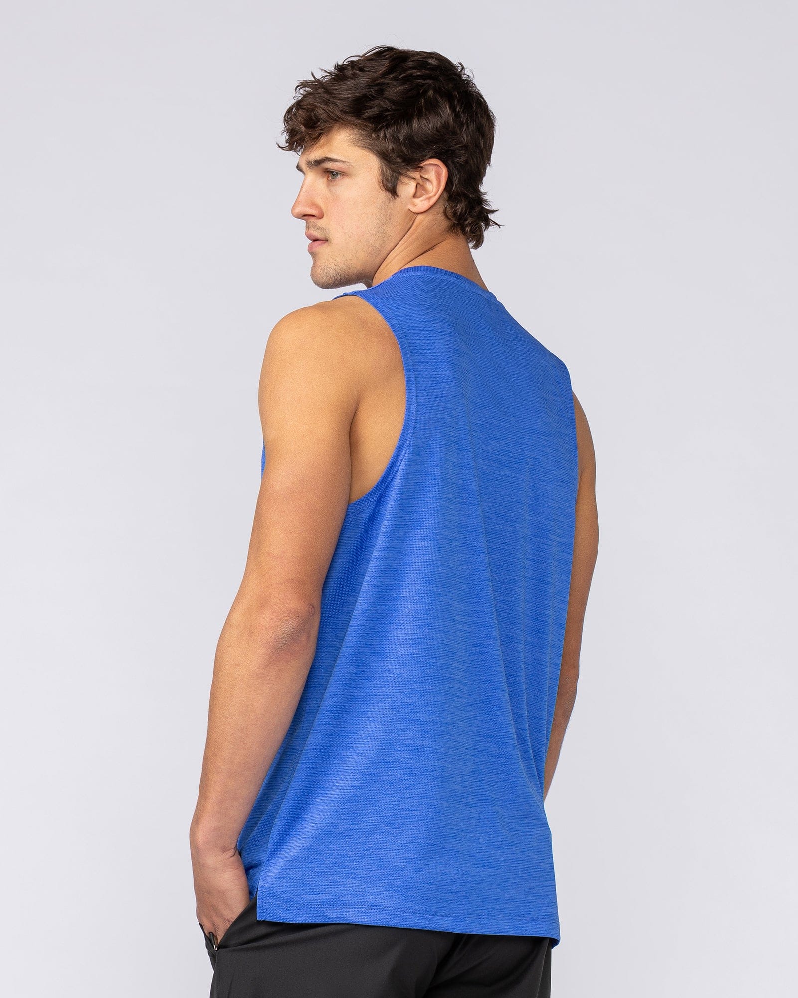 Aero Active Tank Power Blue - Muscle Nation men's muscle tank, view 4