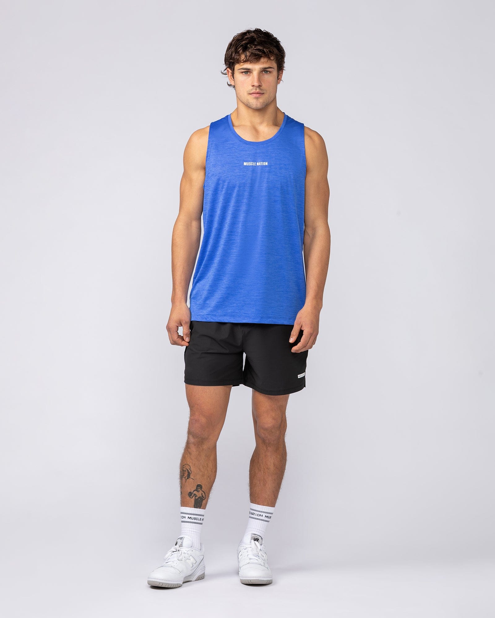 Aero Active Tank Power Blue - Muscle Nation men's muscle tank, view 6