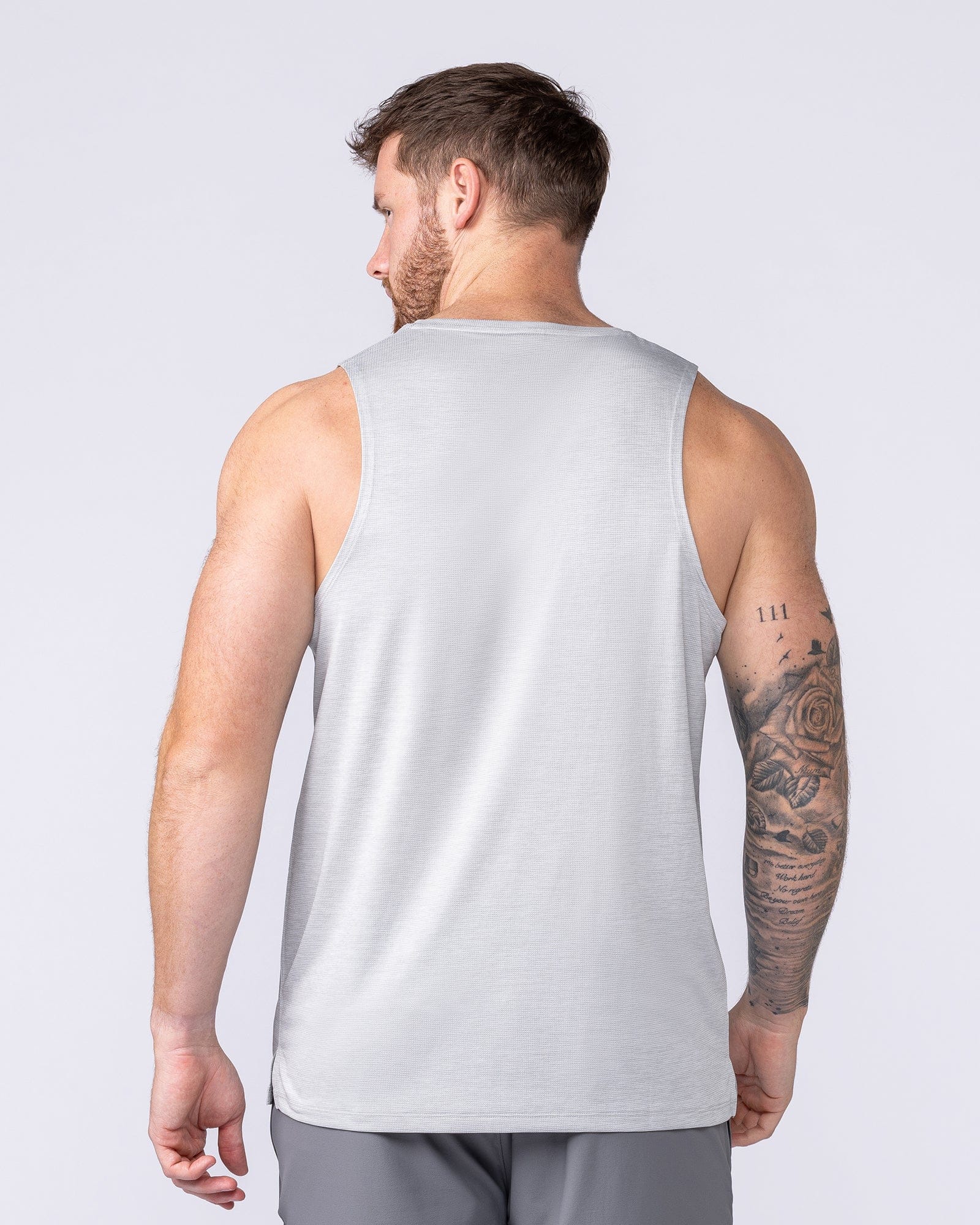 Aero Active Tank Quiet Grey - Muscle Nation men's muscle tank, view 6