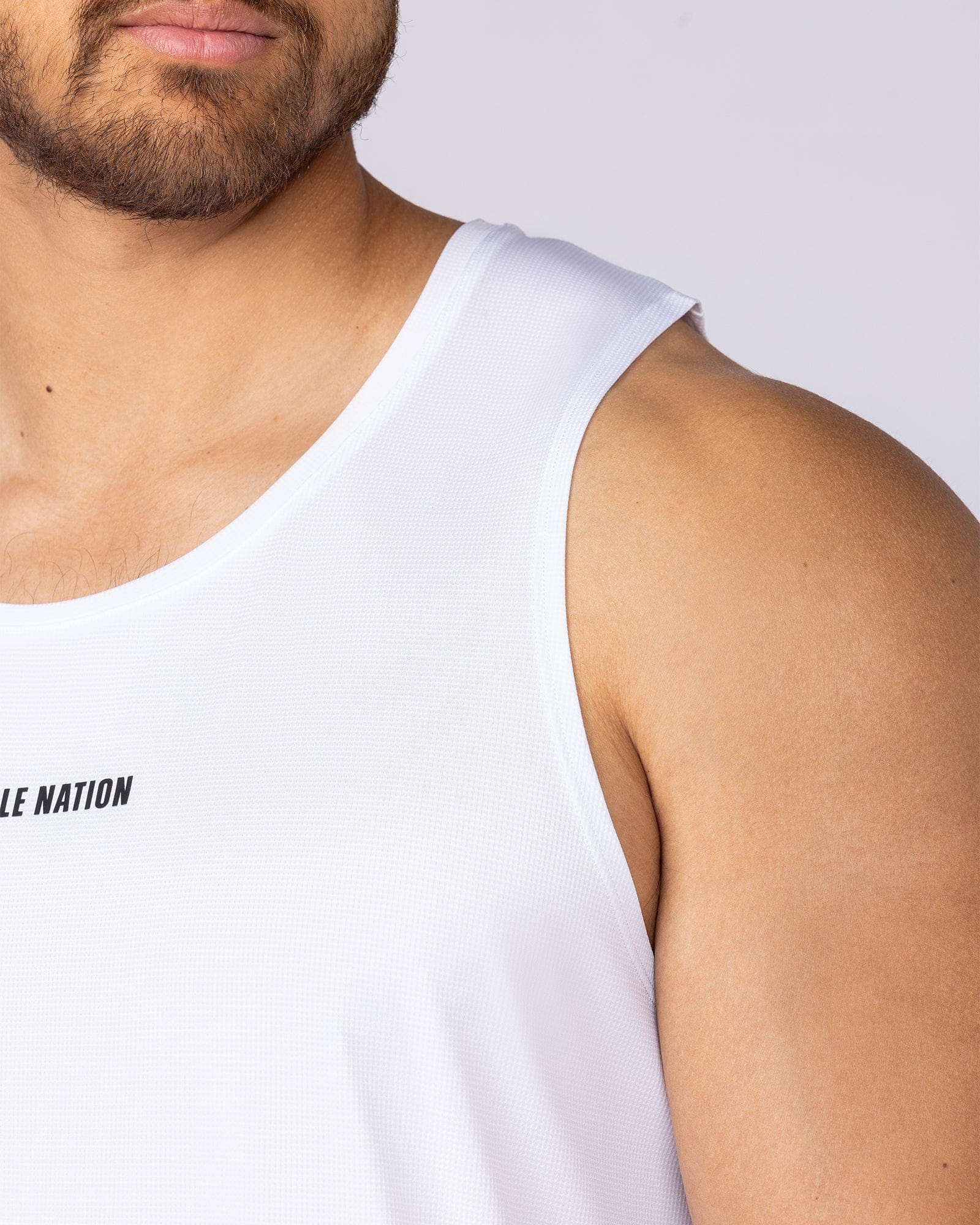 Aero Active Tank White - Muscle Nation men's muscle tank, view 2