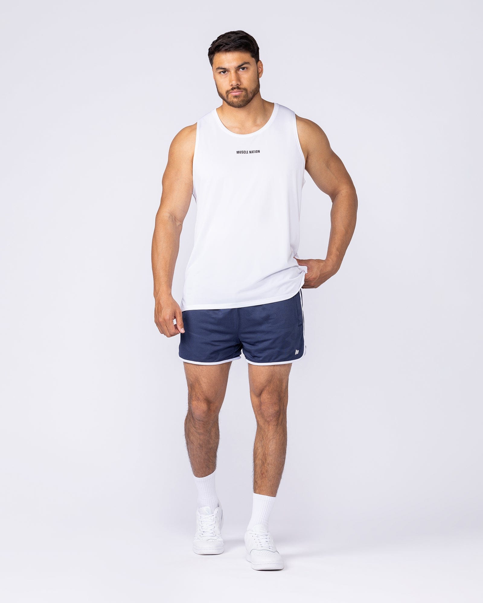 Aero Active Tank White - Muscle Nation men's muscle tank, view 7