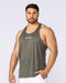 Aero Y Back Singlet Khaki - Muscle Nation men's muscle tank, view 4