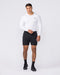 Apex Long Sleeve Tee in White - Muscle Nation men's long sleeve tee, view 6