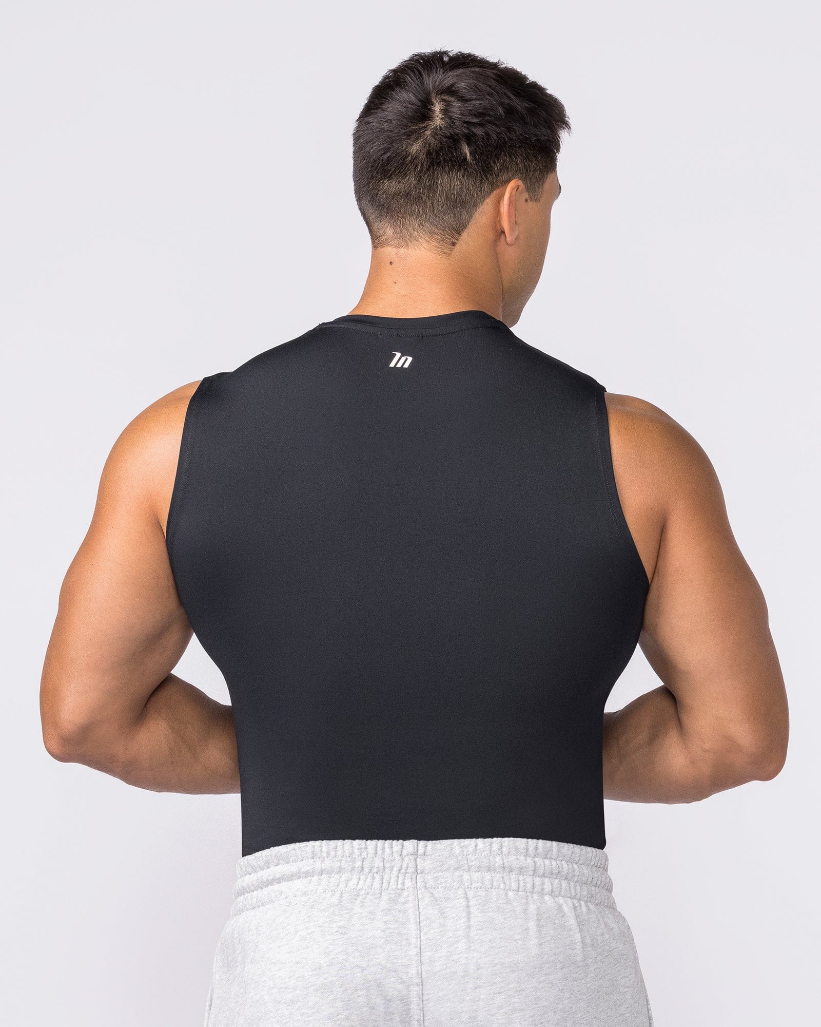 Apex Sleeveless Tee in Black - Muscle Nation men's muscle tank, view 5