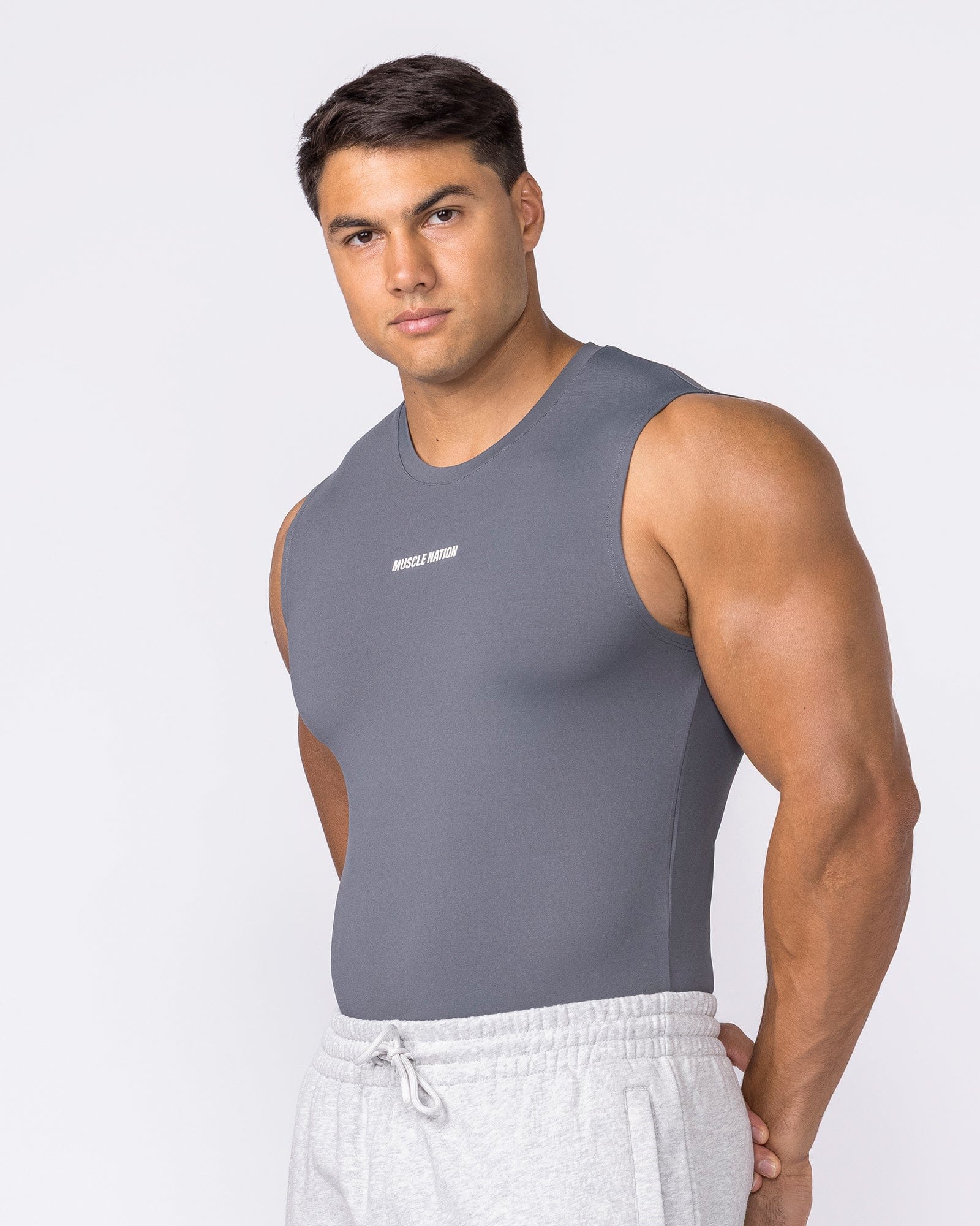 Apex Sleeveless Tee - Tornado