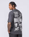Archives Oversized Vintage Tee in Washed Black - Muscle Nation men's gym tee, view 4