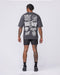 Archives Oversized Vintage Tee in Washed Black - Muscle Nation men's gym tee, view 6