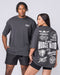 Archives Oversized Vintage Tee in Washed Black - Muscle Nation men's gym tee, view 7 | WOMENS-1