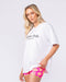 Athletic Club Oversized Tee White - Muscle Nation women's gym tee, view 3