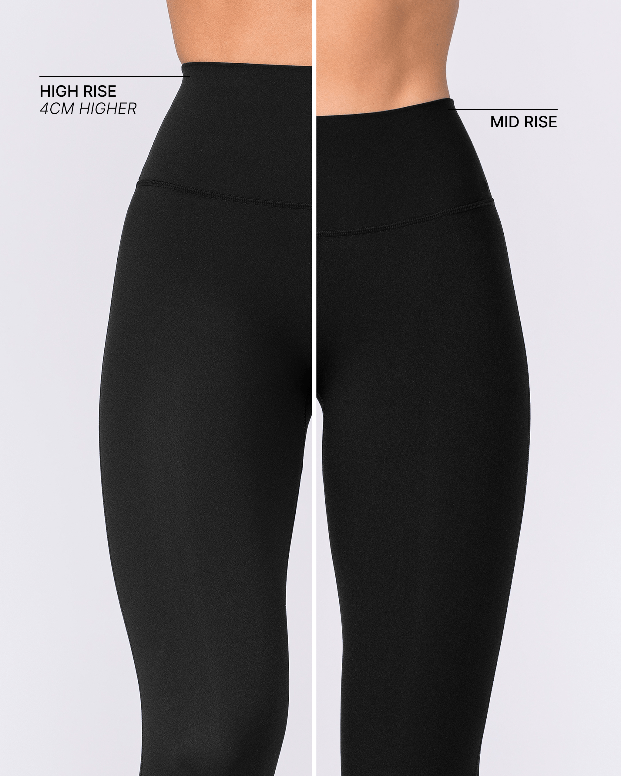 Aura Peachy High Invisible Scrunch Ankle Leggings Black - Muscle Nation women's leggings, view 2