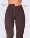 Aura Peachy High Invisible Scrunch Ankle Leggings Cocoa - Muscle Nation women's leggings, view 2