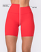 Aura Peachy High Invisible Scrunch Bike Shorts Salsa - Muscle Nation women's bike shorts, view 3