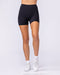 Aura Back Pocket Midway Shorts Black - Muscle Nation women's gym shorts, view 4