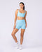 Aura Back Pocket Midway Shorts Lagoon - Muscle Nation women's gym shorts, view 6
