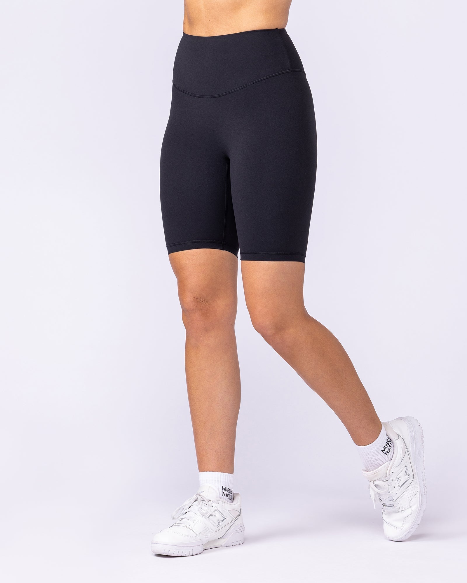 Aura Back Pocket Referee Shorts Black - Muscle Nation women's gym shorts, view 3