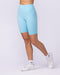 Aura Back Pocket Referee Shorts Lagoon - Muscle Nation women's gym shorts, view 3