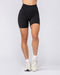 Aura Peachy Invisible Scrunch Bike Shorts Black - Muscle Nation women's bike shorts, view 2