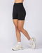 Aura Peachy Invisible Scrunch Bike Shorts Black - Muscle Nation women's bike shorts, view 3