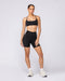 Aura Peachy Invisible Scrunch Bike Shorts Black - Muscle Nation women's bike shorts, view 6