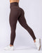 Aura Peachy High Invisible Scrunch Ankle Leggings Cocoa - Muscle Nation women's leggings
