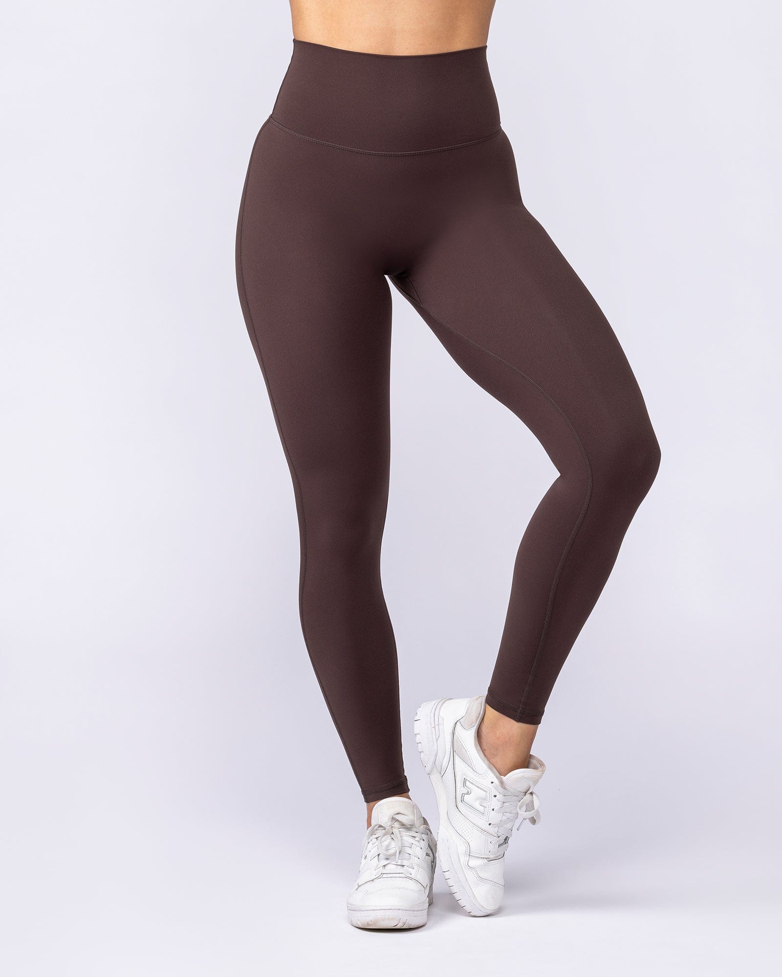 Aura Peachy High Invisible Scrunch Ankle Leggings Cocoa - Muscle Nation women's leggings, view 4