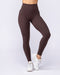 Aura Peachy High Invisible Scrunch Ankle Leggings Cocoa - Muscle Nation women's leggings, view 4
