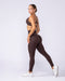 Aura Peachy High Invisible Scrunch Ankle Leggings Cocoa - Muscle Nation women's leggings, view 7