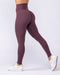 Aura Peachy High Invisible Scrunch Ankle Leggings Dark Cherry - Muscle Nation women's leggings