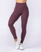 Aura Peachy High Invisible Scrunch Ankle Leggings Dark Cherry - Muscle Nation women's leggings, view 3