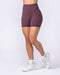 Aura Peachy High Invisible Scrunch Bike Shorts Dark Cherry - Muscle Nation women's bike shorts, view 3